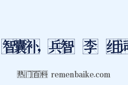 智囊补，兵智·李愬组词是什么意思的图片